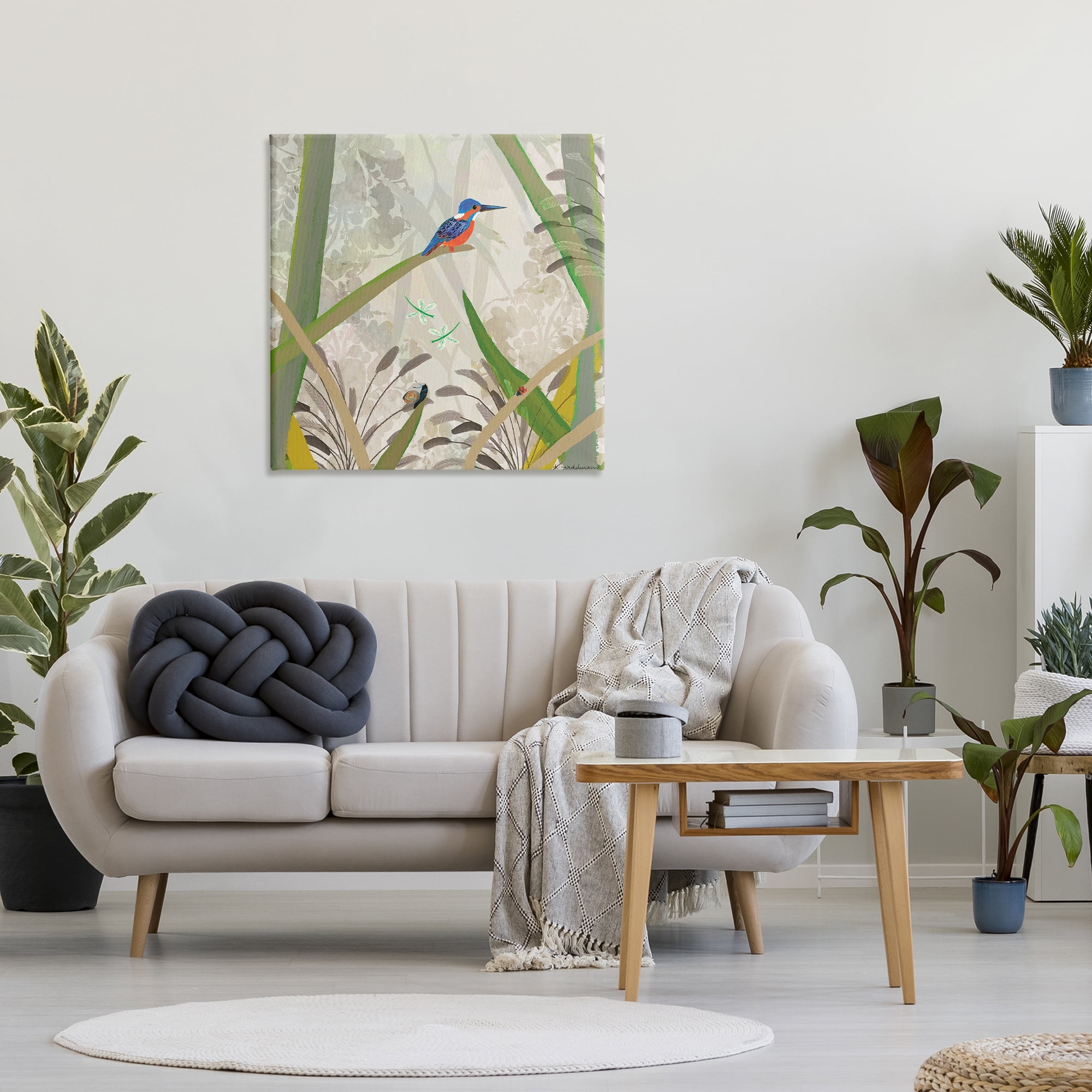 Stupell Industries Kingfisher Among Branches Canvas Wall Art, design by Kay Widdowson