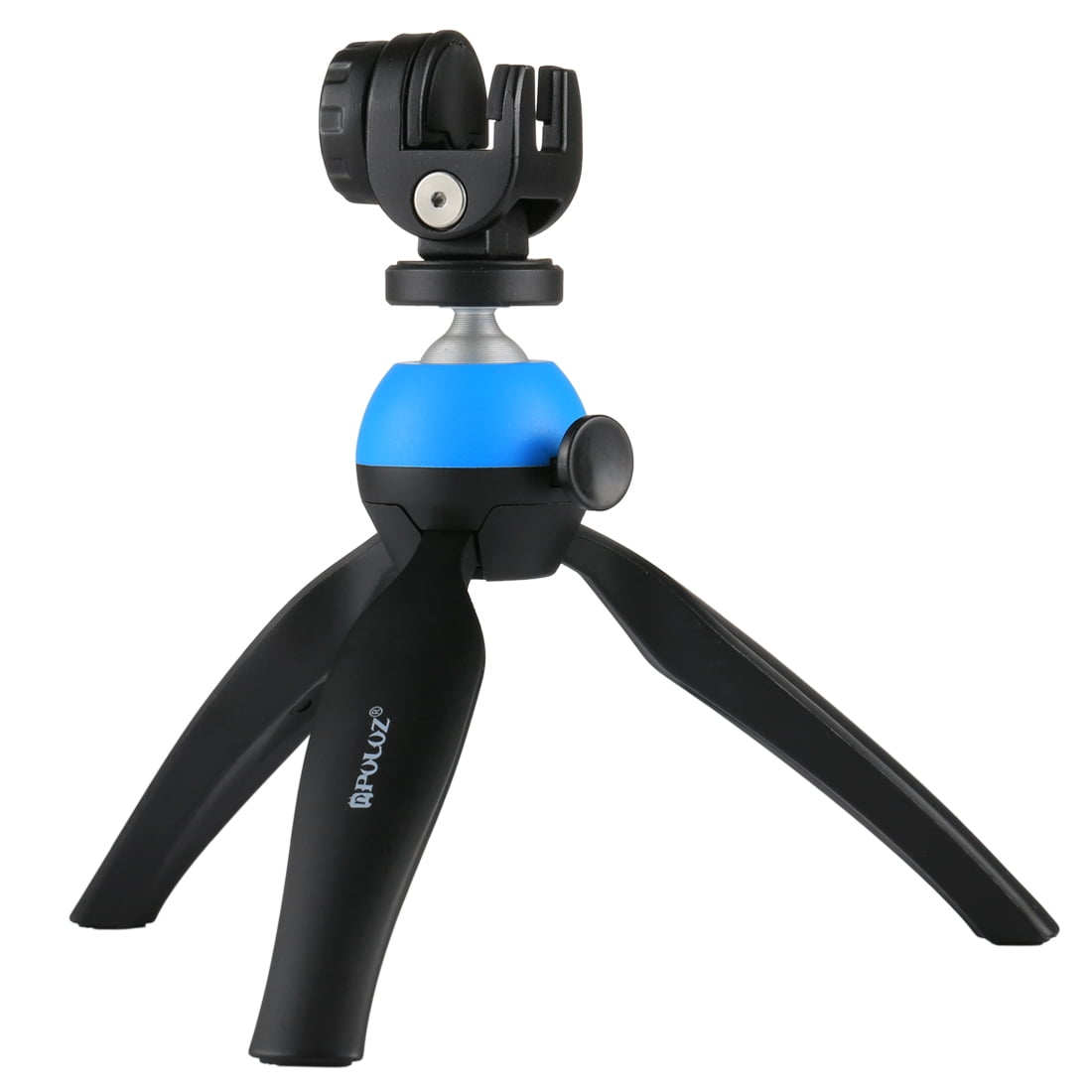 AMZER Pocket Mini Tripod Mount with 360 Degree Ball Head & Phone Clamp for Smartphones(Blue)