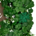 thumbnail image 5 of Northlight Shamrock Welcome St. Patrick's Day Twig Wreath - 20" - Unlit, 5 of 6