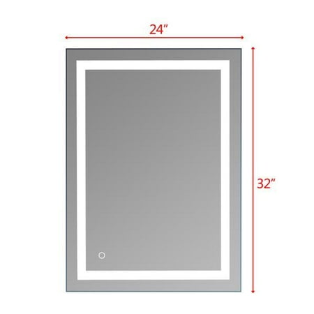 

EZSPTO 4 Size Bathroom LED Vanity Mirror Wall Mounted Makeup Mirror with Light (Horizontal/Vertiacl) Bathroom Mirrors 32 x 24 Inch