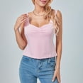 thumbnail image 4 of Mujeres Y2K Sexy Flaco Crop Tank Tops Sin Mangas Fruncido Bustier Sweetheart Cuello Tiras Top Abertura Lateral Recortado Chaleco Cami, 4 of 4