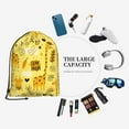 thumbnail image 3 of XMXT Unisex Drawstring Backpack for Women Men, Cartoon Yellow Giraffe Waterproof Gym Bag String Bags for Shopping Sport Travel, m, 3 of 8