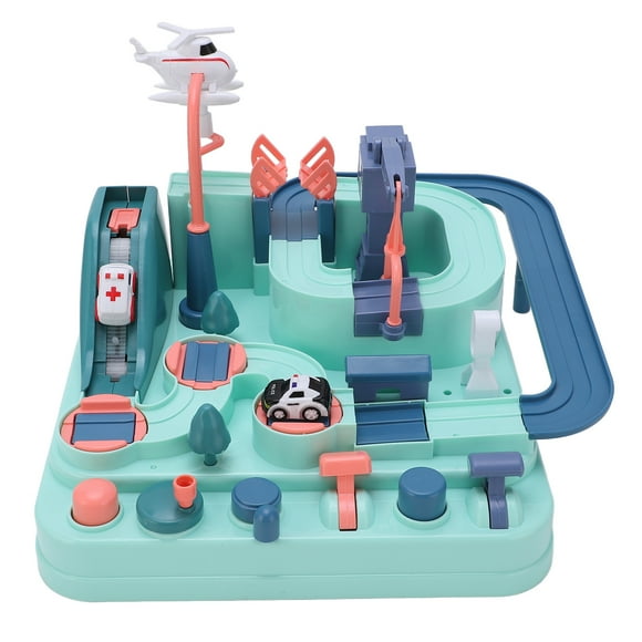 Educational Toy, Stable Race Track Car Kit Eco Friendly Multiple Color Hand Eye Bonding Ability Reasonable for Inoor