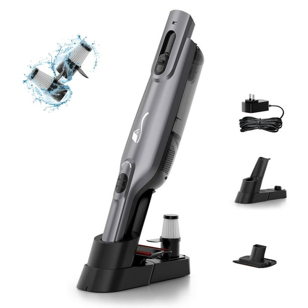 Aspiradora portátil inalámbrica AYONTIN con luz LED y base