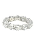thumbnail image 5 of Sterling Silver Cubic Zirconia Round U-Shape Eternity Band, 5 of 5