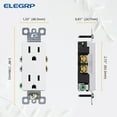 thumbnail image 4 of ELEGRP Decorative Receptacle, 15A 125V Standard Electrical Wall Outlet, 2 Pole 3 Wire, Non- tamper Resistant, NEMA 5-15R, Self-Grounding Residential Grade Outlet, UL List,Glossy White, 10 Pack, 4 of 11