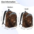 thumbnail image 4 of Balery Yak Vintage Canvas Backpack for Men and Women - Large Capacity, Durable Travel Laptop Bag for School, Work, Hiking, and Outdoor Activities, 4 of 7