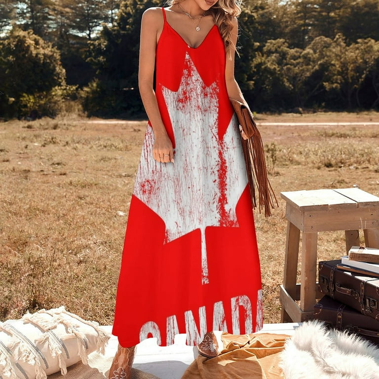Canada Established 1867 Sleeveless Dress women long dresses