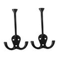 thumbnail image 5 of LABSERRON Zinc Alloy Double Hooks for Wall or Cabinet Black 2 Pieces Can Bear Heavy Items, 5 of 8