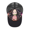 thumbnail image 3 of Kamado Nezuko Adult Baseball Cap Adjustable Sun Visor Hat Prints Trucker Hats Skull Cap Headwear for Men Women, 3 of 6