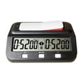 thumbnail image 3 of Reloj de ajedrez, temporizador digital de ajedrez, función de memoria, reloj de ajedrez portátil digital Negro, 3 of 9