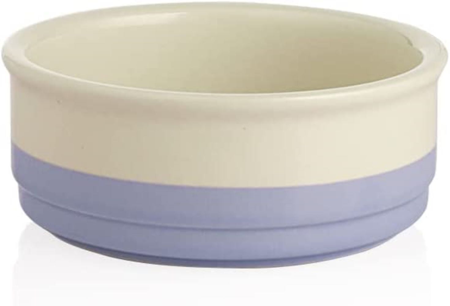 SWEEJAR Ceramic Dog Bowls with Bone Pattern, Dog Food Dish for Small Dogs,  Porcelain Pet Bowl,16 oz (Beige) 