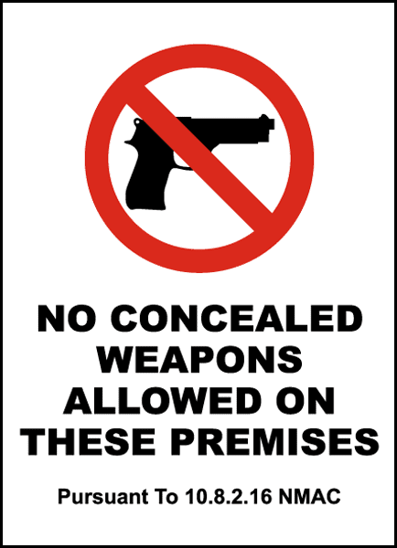 2 X NO WEAPONS STICKERS SIGNS 