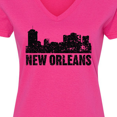 thumbnail image 4 of Inktastic New Orleans Skyline Grunge Women's V-Neck T-Shirt, 4 of 5
