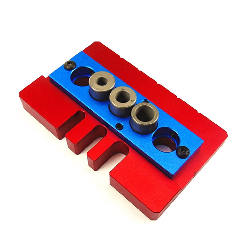 Doweling Jig Punch Locator Aluminum Alloy Portable Pocket Hole Pitch Jig Set Wardrobe Door Position Home Hardware Handle