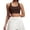 Coffee, variant on Shock Support Crisscross Mesh Yoga Camis Tops for Women, Solid Breathable Push Up Sports Bras, Outer Running Workout Underwear