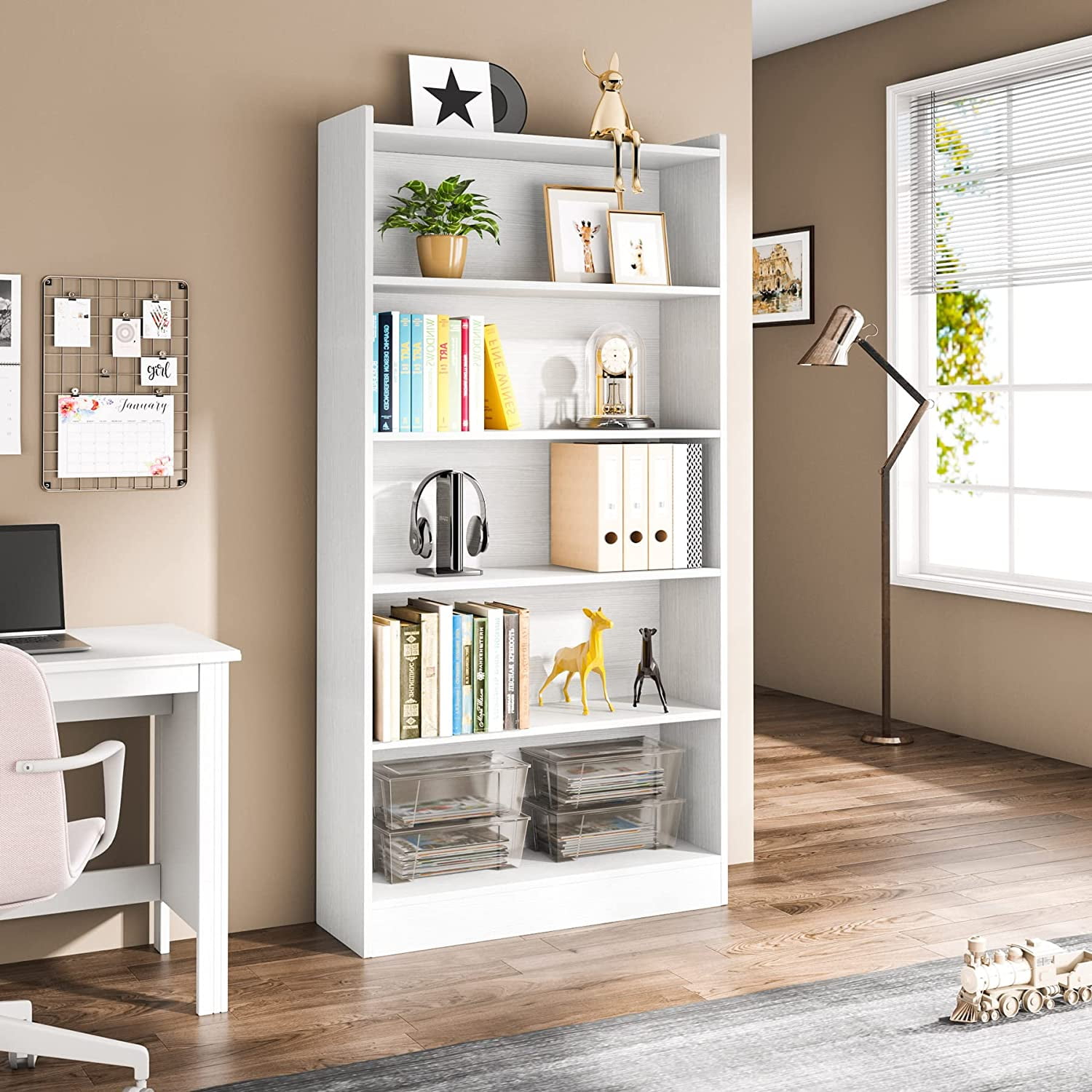 Tribesigns 6 Tier Open Bookcase 72 inch Large Tall Bookshelf with