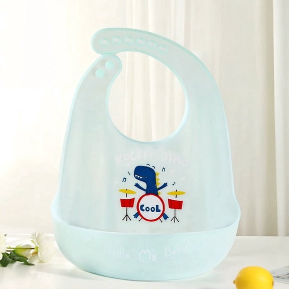 GOLDCOLIN Silicone Bibs for Babies & Toddlers,Soft Adjustable Bibs with Pocket Food Catcher for Baby Girl,Boy