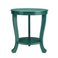 thumbnail image 3 of Powell Kendall Round Indoor Accent Side Table with Shelf, 24" Tall, Teal Blue, 3 of 8