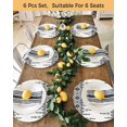 thumbnail image 4 of 15 Inch Round Placemats Set of 6, Black White Boho Non Slip Heat Insulation PP Table Mats, Vintage Ethnic Tribe Abstract Art Retro Washable Place Mats for Kitchen Dining Party Table Decor, 4 of 7