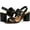 Black, variant on Women's Omyrah Ankle Strap Heel Sandal Black 11M