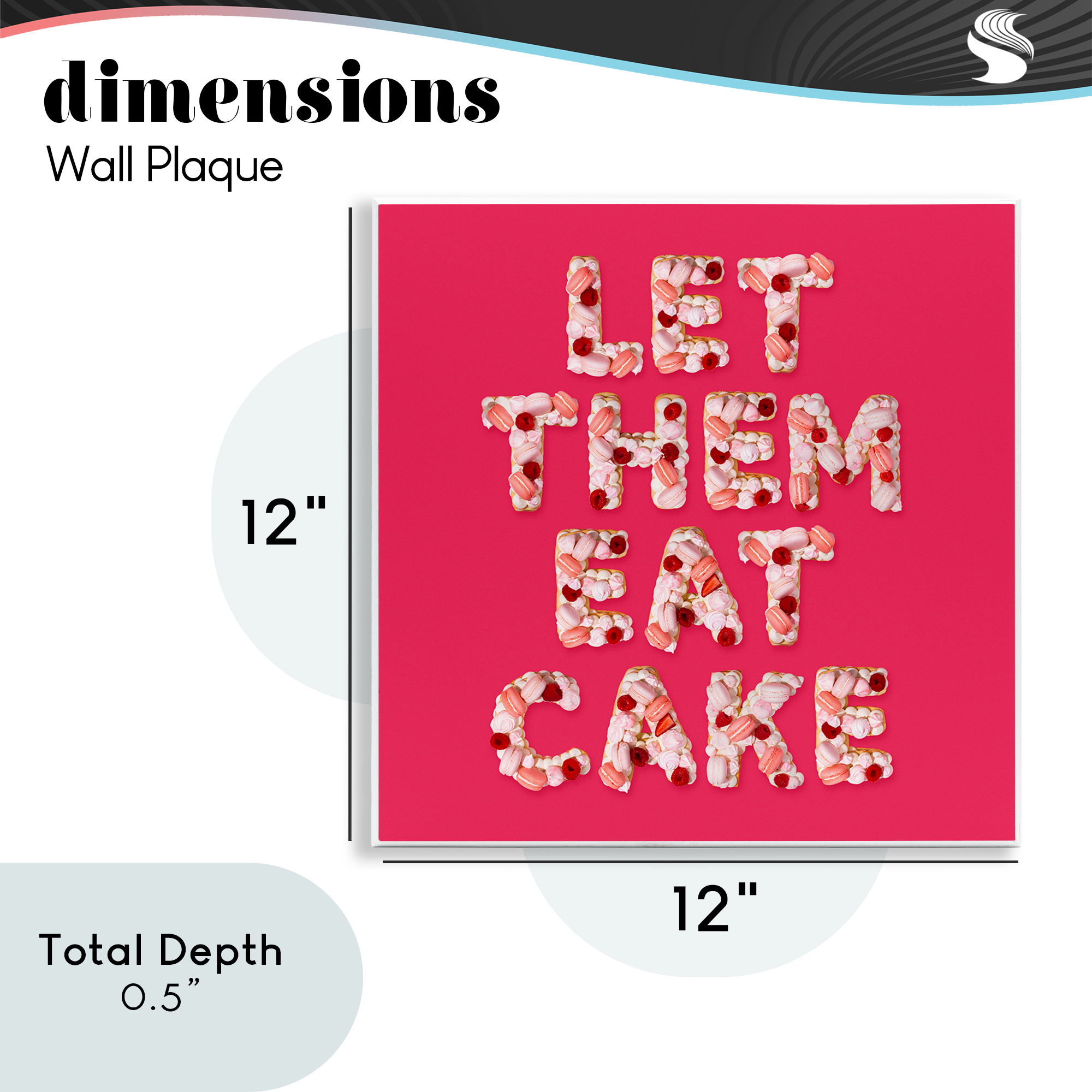 Let Them Eat Cake Wall Plaque Art, design by LISH Creative