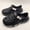 Black, variant on 1 Pairs Men's Lightweight EVA Garden Clogs with Arch Support, Woven Design Non-Slip Sandals for Beach, Gardening & Indoor Outdoor Use