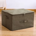 thumbnail image 1 of Caja de almacenamiento con cremallera, caja de almacenamiento plegable para ropa, colcha, caja de almacenamiento de tela lavable, caja de almacenamiento grande para armario, 1 of 4