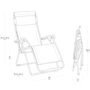 Lafuma Futura Zero Gravity فولاذ خارجي مؤطر كرسي الحديقة ، سيجل