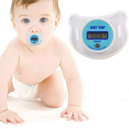Baby Kids LCD Digital Mouth Thermometer Nipple Manikin Pacifier Temperature Safety (Best Pacifier To Avoid Nipple Confusion)