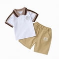 thumbnail image 4 of HCNTES Toddler Baby Boys 2 Piece Outfits Boy Spring Summer Clothes Kids Sport T Shirts and Shorts Kid Outfit Sets For 2t 3t 4t 5t 6t 7t 8t 9t Kid Short(G-White,6-7 Years), 4 of 9