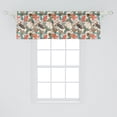 thumbnail image 2 of Exotic Window Valance, Tropical Leaves and Parrots in Abstract Earthy Tones Repetitive Pattern, Curtain Valance for Kitchen Bedroom Decor with Rod Pocket, 54" X 18", Ivory and Multicolor, by Ambesonne, 2 of 3