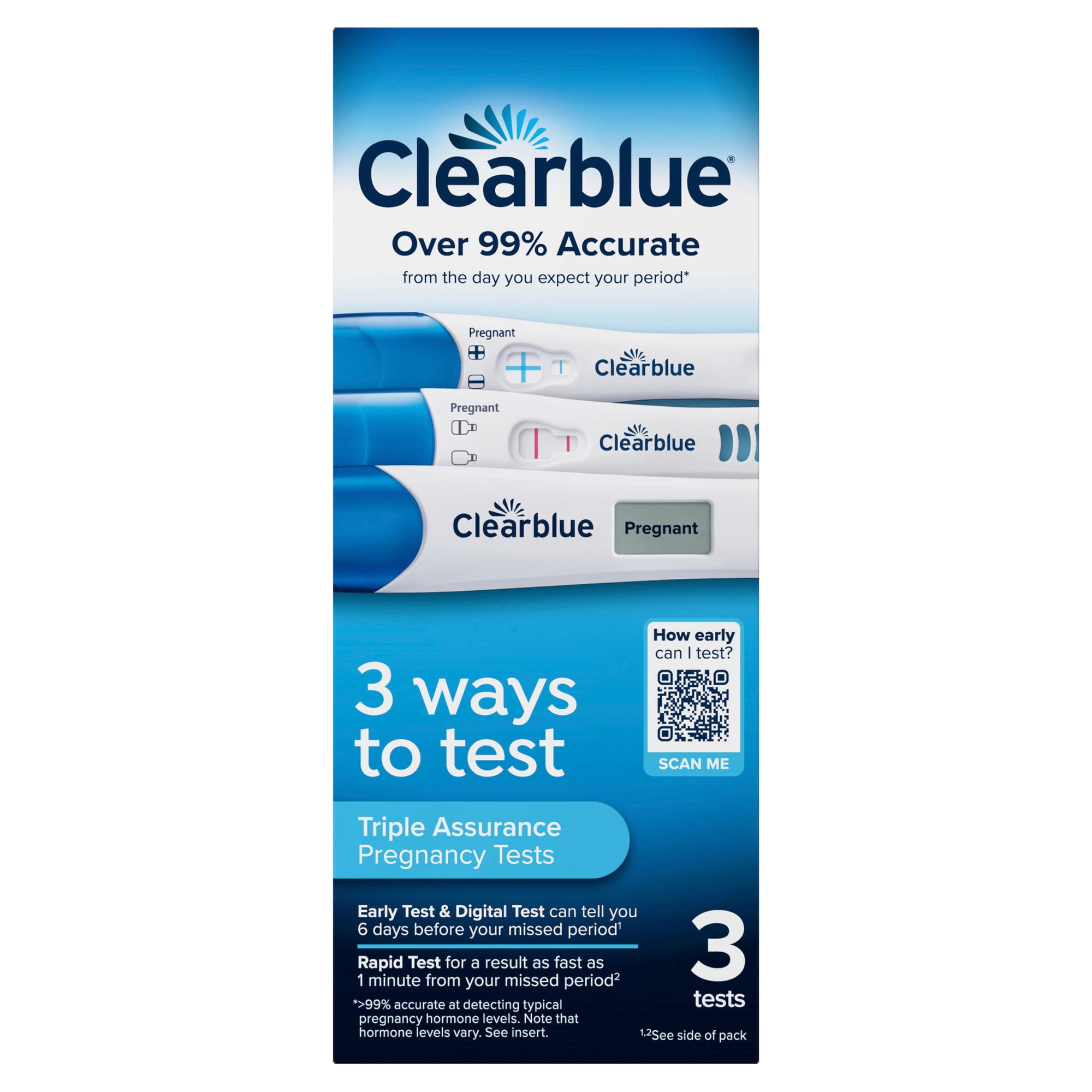 Clearblue Triple Assurance Pregnancy Test Kit, 3 Tests