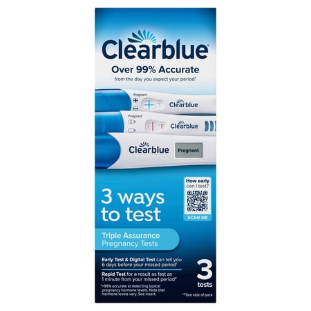 Clearblue Triple Assurance Pregnancy Test Kit, 3 Tests