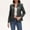002 Black, variant on Hvot&aat Women's Leather Motorcycle Suit Solid Color Long Sleeve Outwear Zipper Stand Up Collar Jacket