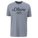 thumbnail image 3 of s.Oliver Camiseta para hombre, pack de 4 - básica, estampado logo, cuello redondo, algodón Blanco/gris claro/gris oscuro/negro 2XL (XX-Large), 3 of 5