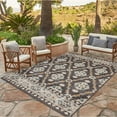 thumbnail image 2 of Ox Bay Blake 7'9" x 9'9" Brown/Beige Trellis Durable Performance Indoor/Outdoor Area Rug, 2 of 10