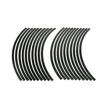 20pcs Black Fit 20" Wheel Motorcycle Car Bike Wheel Rim Sticker Strips Reflective Tape