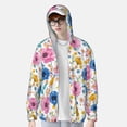 thumbnail image 3 of Fotbe Rose Flowers Men's Women's UPF 50+ Sun Protection Jacket Hooded Cooling Shirt with Pockets Hiking Outdoor Performance-3X-Large, 3 of 8