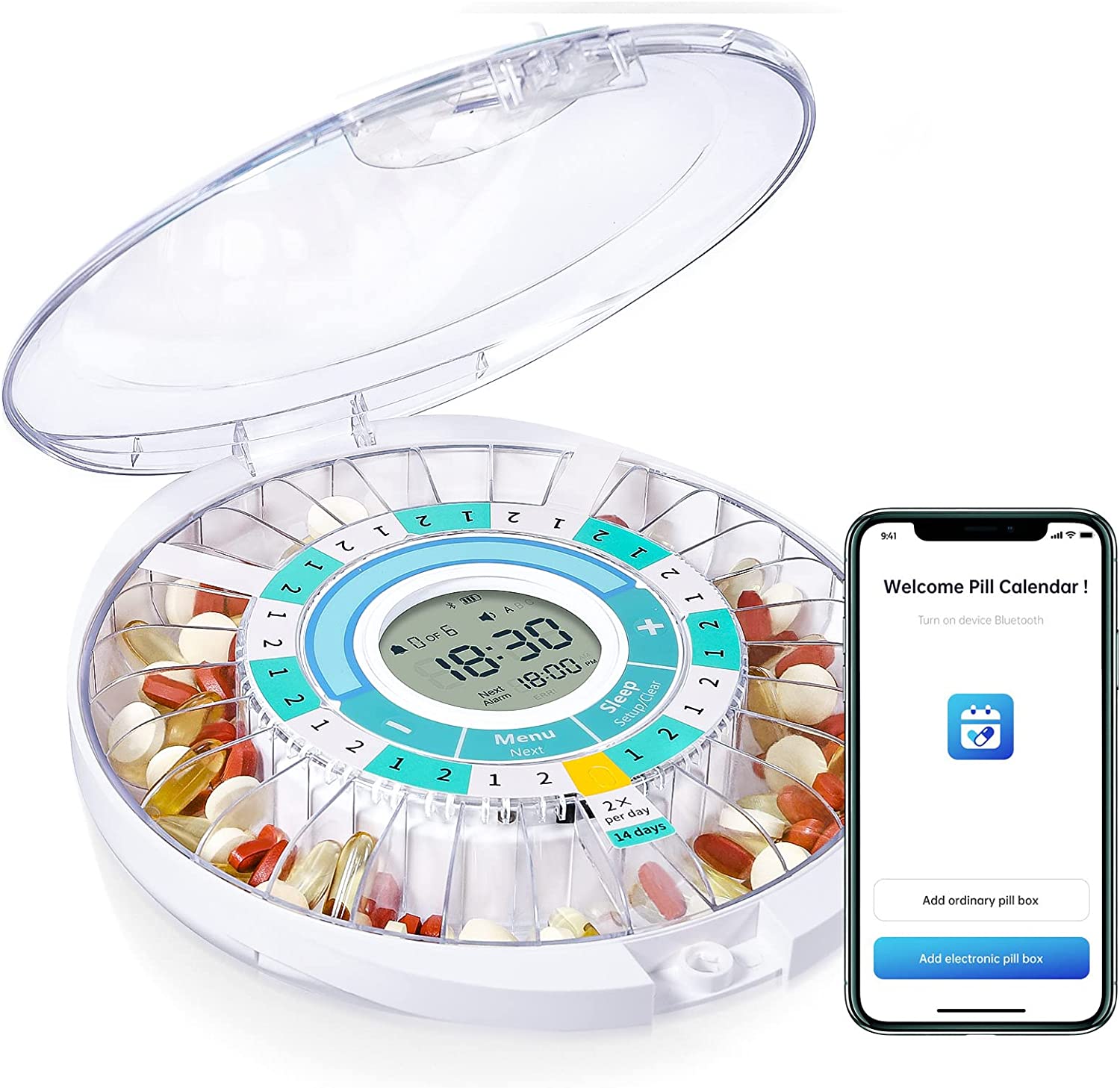 Smart Automatic Pill Dispenser, 28 Day Electronic Pill Organizer for