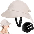 thumbnail image 6 of Bicycle Helmet with Wide Brim UV Sun Hat Adjustable Strap for Women Unisex Cycling Riding Safety, 6 of 6