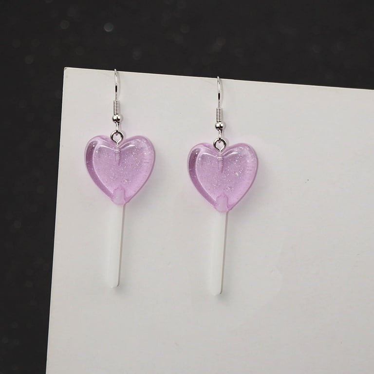 Conversation Heart Earrings, Valentines Dangles Earrings