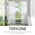 thumbnail image 3 of Zootealy 1 Pce Rideau Moderne Simple Imperméable Couleur Unie Trilon Transparent Perforé anti-UV Tissu de Rideau, 3 of 6