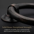 thumbnail image 4 of Renovators Supply Door Knockers for Front Door 5.5" Round Dark Oil Rubbed Bronze Finish Solid Brass Door Knocker w/Screws, 4 of 16