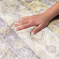 thumbnail image 3 of Addison Rugs Dream Shag Premium Machine Washable Transitional Tribal, Diamond Purple Rectangle Rug, 3' x 5', 3 of 8