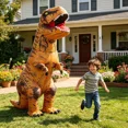thumbnail image 3 of Coolmade T-Rex Inflatable Dinosaur Costume Unisex Halloween Costume with Jurassic for Adult One Size, 3 of 8