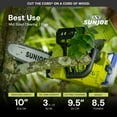 thumbnail image 6 of Open Box Sun Joe 24V 10-Inch 600W Chain Saw Kit with 4.0Ah Battery & Charger, 6 of 8