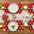 thumbnail image 2 of Sm:)e Red Love Heart Valentine's Day Placemats Set of 4, 12x18 Inch, 2 of 7