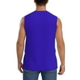 thumbnail image 4 of Kdxio Darkblue for Men's Muscle T-shirt,Sleeveless for Workout Running Athletic Gym Lounge Casual, 4 of 7