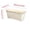 White, variant on 3Pcs Vegetable Planter Pots Plastic Wave Edge, Long Rectangular Flower Trough for Balcony Herb Garden, Outdoor Window Box for Lettuce s, Lightweight Growing Container for Home Gardening
